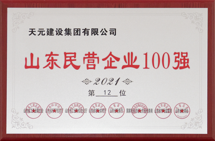 2021山東民營企業100強(圖1)